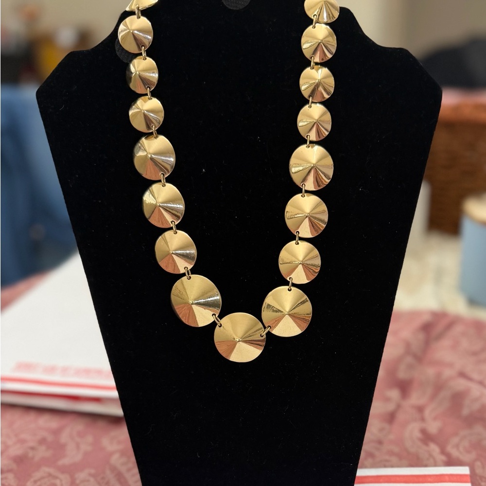 4/$20 Elegant Gold Disc Necklace